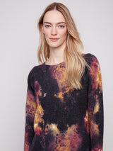 Charlie B Reversible Printed Raglan Sleeve Sweater | Ombre