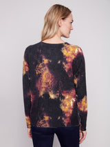 Charlie B Reversible Printed Raglan Sleeve Sweater | Ombre