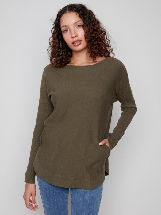 Charlie B Sweater with Lace-Up Cuffs | Spruce