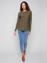 Charlie B Sweater with Lace-Up Cuffs | Spruce