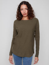 Charlie B Sweater with Lace-Up Cuffs | Spruce