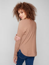 Charlie B Sweater with Lace-Up Cuffs | Truffle