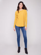 Charlie B Sweater with Lace-Up Cuffs | Honey