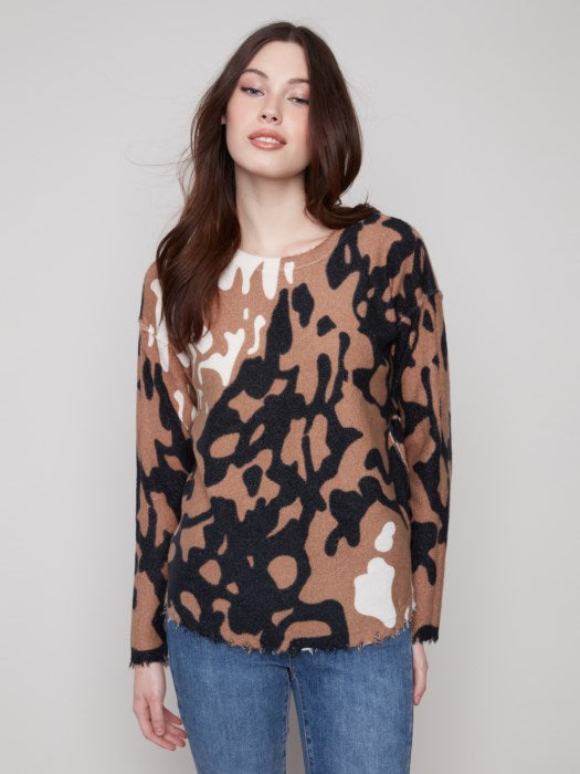 Charlie B Printed Reversible Sweater | Spots