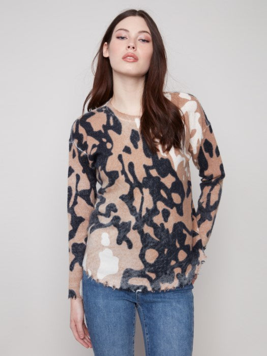 Charlie B Printed Reversible Sweater | Spots