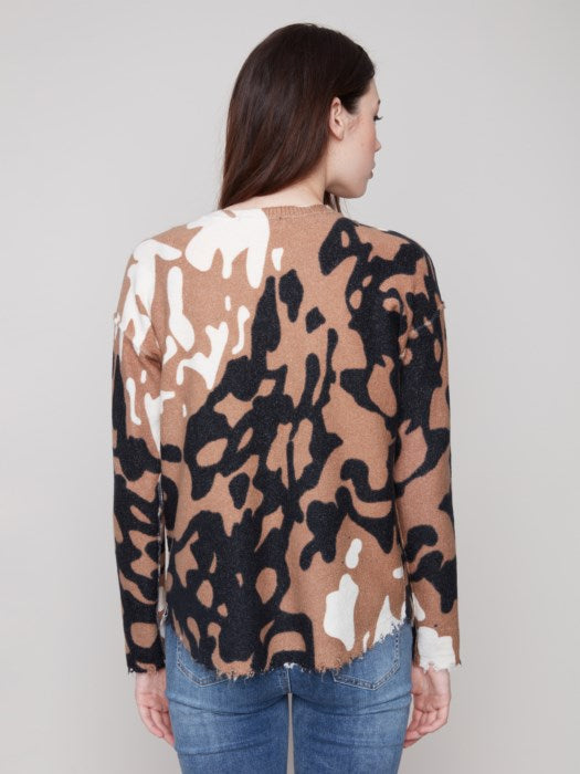 Charlie B Printed Reversible Sweater | Spots