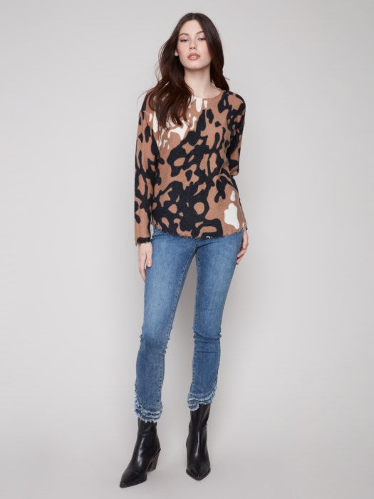 Charlie B Printed Reversible Sweater | Spots