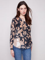 Charlie B Printed Reversible Sweater | Spots