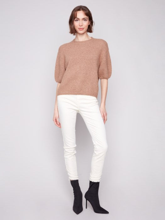 Charlie B Elbow Sleeve Ballon Shape Sweater | Sesame