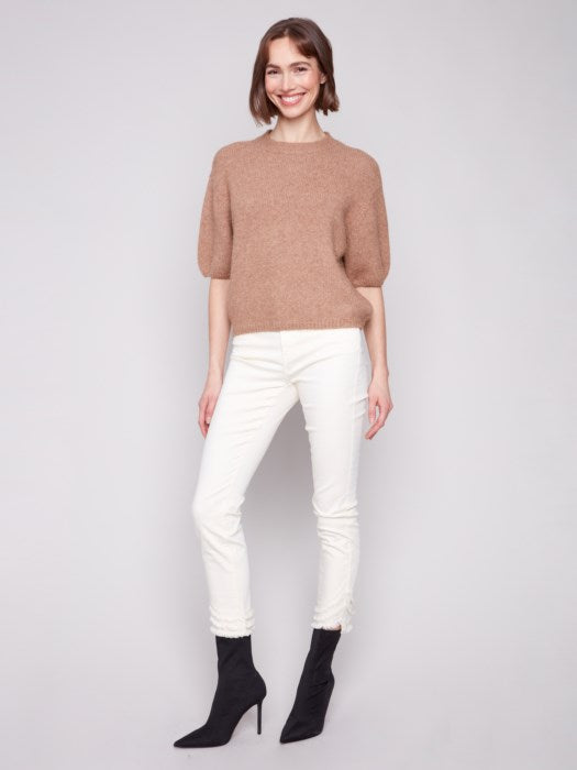 Charlie B Elbow Sleeve Ballon Shape Sweater | Sesame