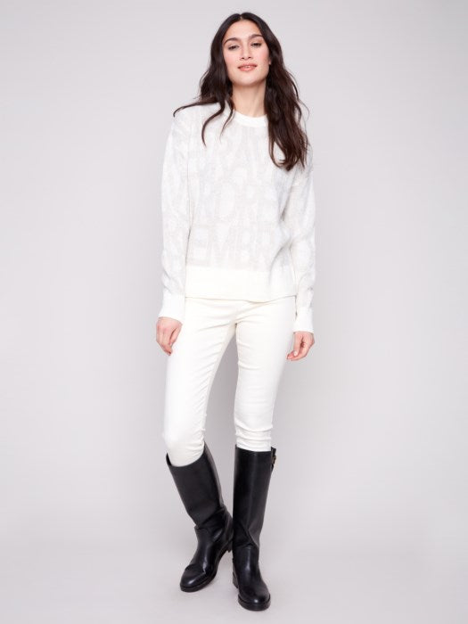 Charlie B Jacquard Crew Neck Sweater | Brave