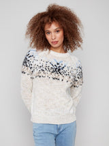 Charlie B Après-Ski Jacquard Crew Neck Sweater | Black