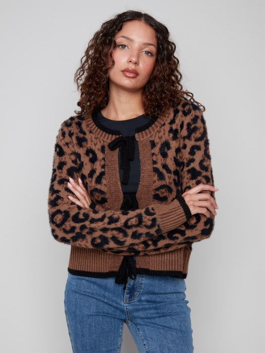Charlie B Bow Tie Front Cardigan | Animal