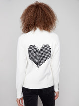Charlie B Super Plush Sweater with Zip Detail | Ecru