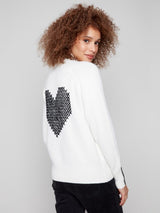 Charlie B Super Plush Sweater with Zip Detail | Ecru