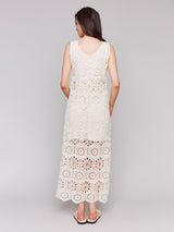 Charlie B Cotton Crochet Sleeveless Maxi Dress | Natural