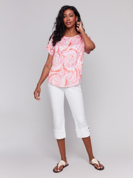 Charlie B Tie Dye Dolman Top | Festival