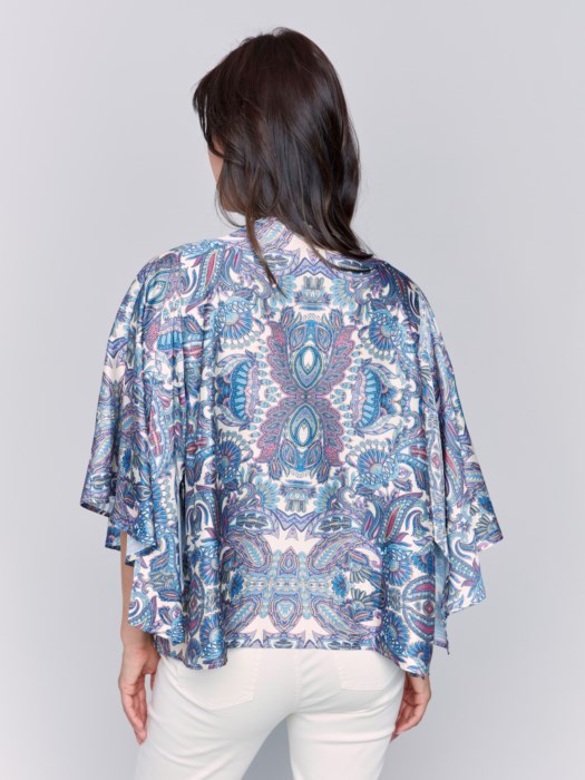 Charlie B Printed Satin Kimono | Cashmere