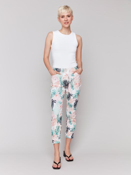 Charlie B Printed Crinkle Bengaline Jogger Pant | Lush