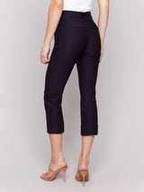 Charlie B Stretch Pull-On Capri | Navy