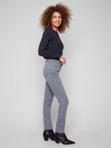 Charlie B Cuffed Hem Slim Stretch Denim Pant | Smoke Grey