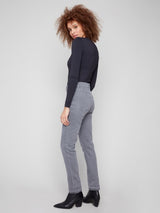 Charlie B Cuffed Hem Slim Stretch Denim Pant | Smoke Grey