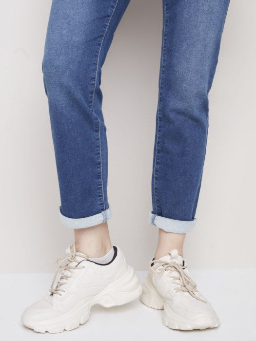 Charlie B Knit Denim Jogger Pant | Indigo