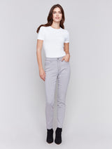 Charlie B Soft Skinny Denim Pant-Grey