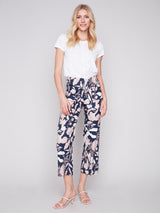 Charlie B Printed Cropped Linen Blend Pants-Flourish