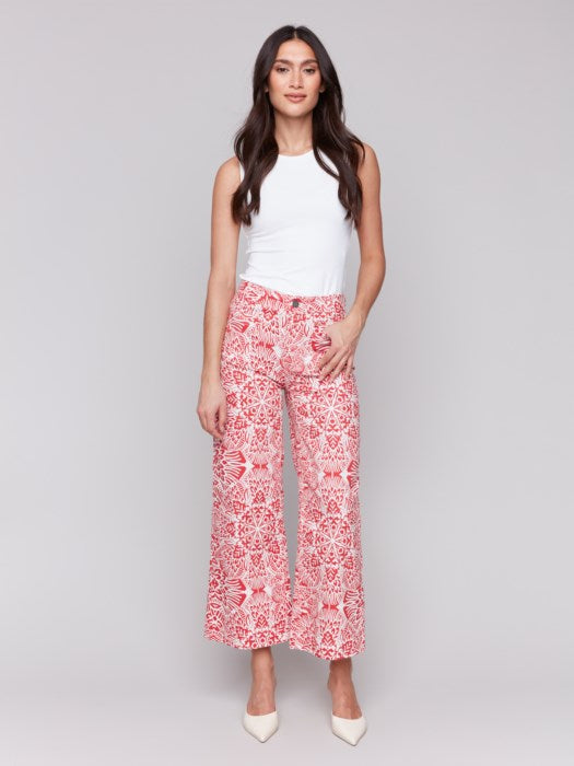 Charlie B Printed Patch Pocket Pant-Fiesta