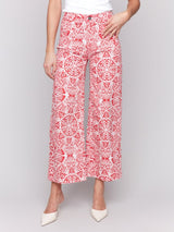 Charlie B Printed Patch Pocket Pant-Fiesta