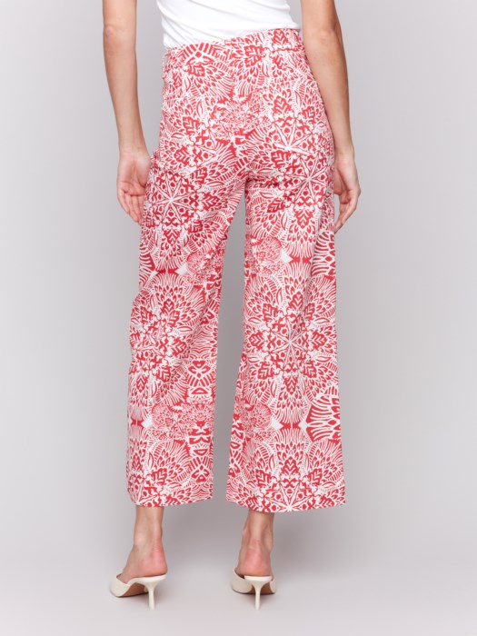 Charlie B Printed Patch Pocket Pant-Fiesta