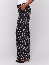 Charlie B Printed Linen-Blend Pants | Diamonds