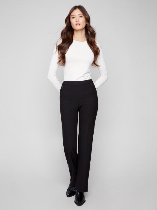 Charlie B Gusty Crepe Flare Pant | Black