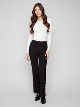Charlie B Gusty Crepe Flare Pant | Black