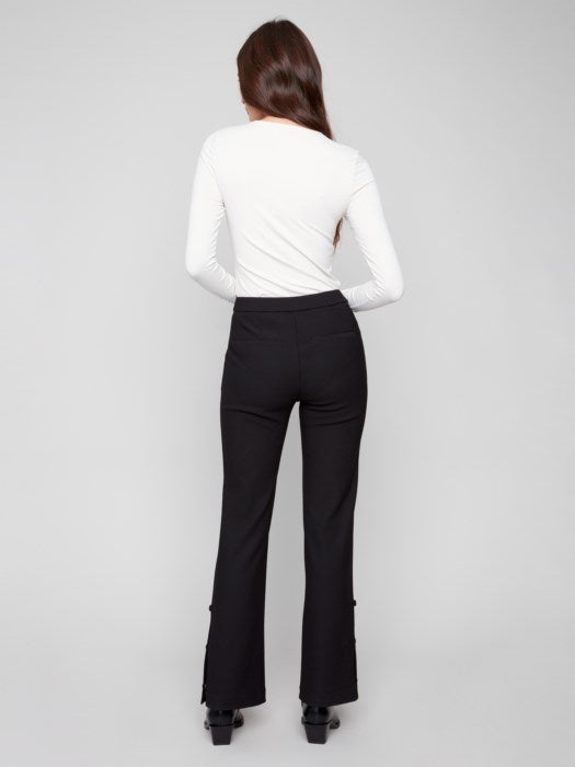 Charlie B Gusty Crepe Flare Pant | Black
