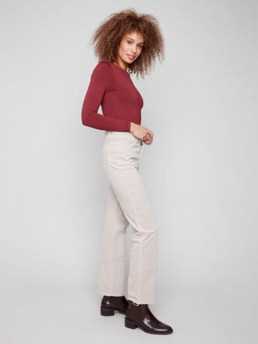 Charlie B Straight Leg Corduroy Pant | Oat
