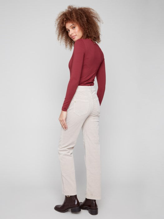 Charlie B Straight Leg Corduroy Pant | Oat