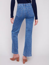 Charlie B Wide Leg Stretch Denim | Medim Blue