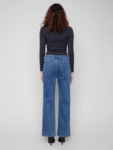 Charlie B Flare Leg Denim Pant | Medium Blue