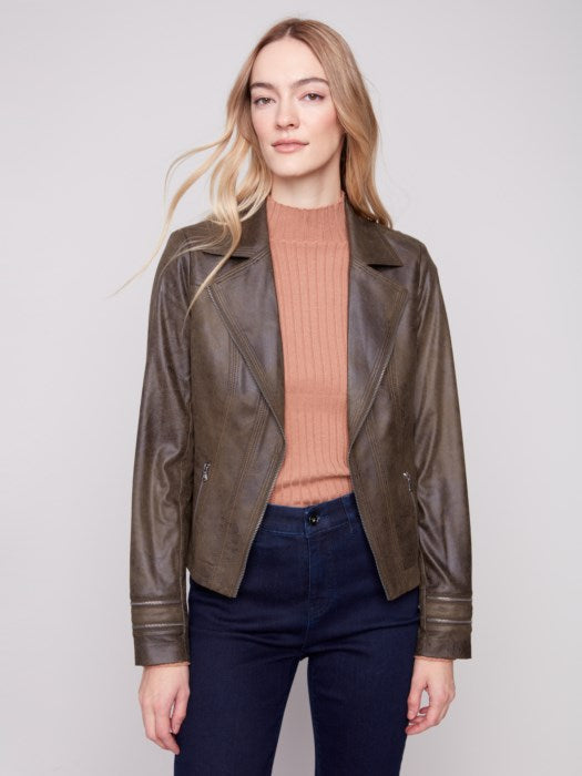 Charlie B Vintage Faux Leather Jacket | Spruce