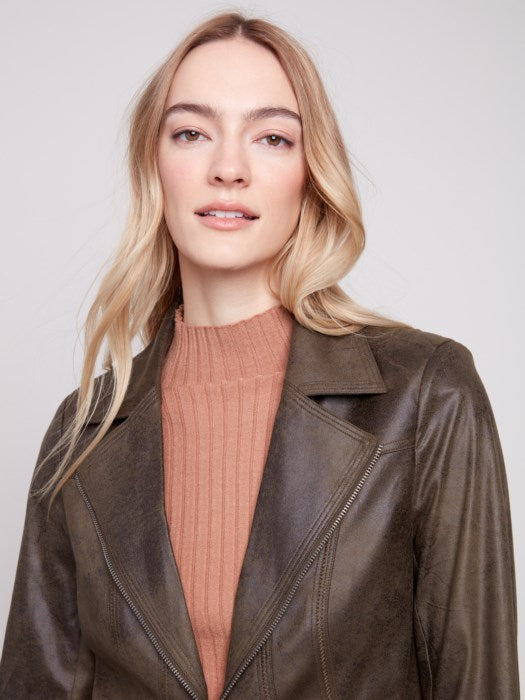 Charlie B Vintage Faux Leather Jacket | Spruce