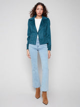Charlie B Vintage Faux Leather Jacket | Evergreen