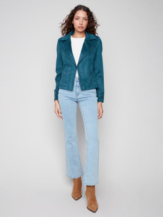 Charlie B Vintage Faux Leather Jacket | Evergreen