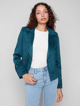 Charlie B Vintage Faux Leather Jacket | Evergreen