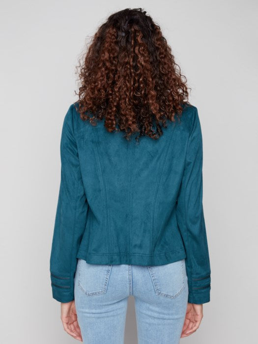 Charlie B Vintage Faux Leather Jacket | Evergreen