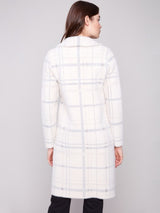 Charlie B Plaid Knit Coatigan | Ivory