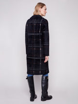 Charlie B Plaid Knit Coatigan | Mocha