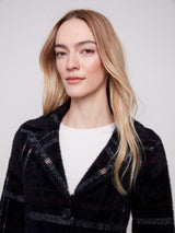 Charlie B Plaid Knit Coatigan | Mocha