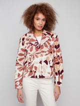Charlie B Sherpa Flocked Fleece Short Jacket | Cabernet